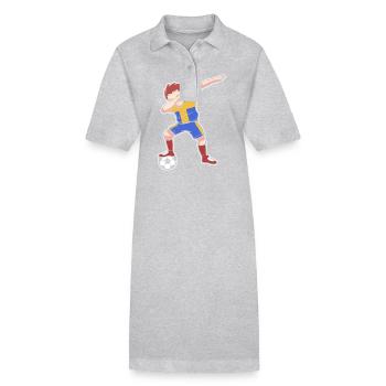 Schweden Schwedisch Fußball - Stanley/Stella Frauen Bio-Polokleid PAIGER - Grau meliert - Vorne
