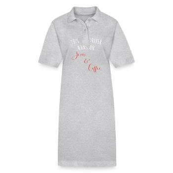 Schulbusfahrer Schulbus - Stanley/Stella Frauen Bio-Polokleid PAIGER - Grau meliert - Vorne