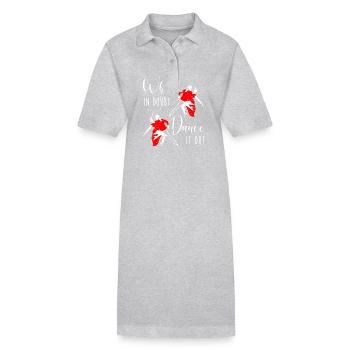 Danseuse de salsa Danseuse - Robe polo bio PAIGER Stanley/Stella Femme - gris chiné - Devant