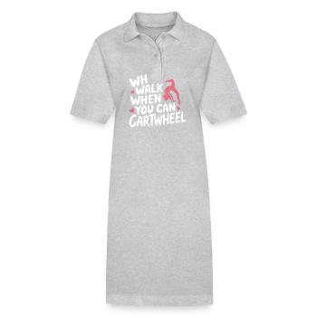 Turnen Turner Gymnastik - Stanley/Stella Frauen Bio-Polokleid PAIGER - Grau meliert - Vorne