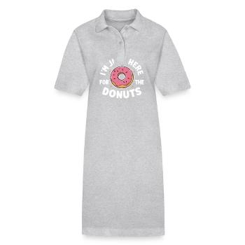 Donut Donuts Candy Bagel - Stanley/Stella PAIGER Organic Women’s Polo Dress - heather grey - Front