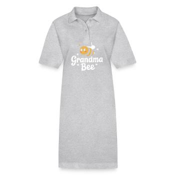 abeille abeille apicultrice abeille abeille - Robe polo bio PAIGER Stanley/Stella Femme - gris chiné - Devant