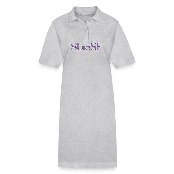 SWITZERLAND. COUNTRY. GENEVA. HUMOR. COUNTRY. FLAG - Stanley/Stella PAIGER Organic Women’s Polo Dress - heather grey - Front