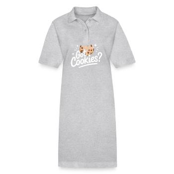 Cookies Cookie Keks Kekse Schokolade - Stanley/Stella Frauen Bio-Polokleid PAIGER - Grau meliert - Vorne
