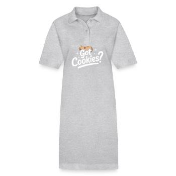 Cookies Cookie Keks Kekse Schokolade - Stanley/Stella Frauen Bio-Polokleid PAIGER - Grau meliert - Vorne