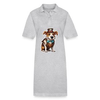 Lederhosen / Animal / Traditional costume / Tradition / Dog - Stanley/Stella PAIGER Organic Women’s Polo Dress - heather grey - Front