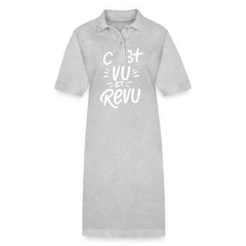 C'est vu et revu - Robe polo bio PAIGER Stanley/Stella Femme - gris chiné - Devant