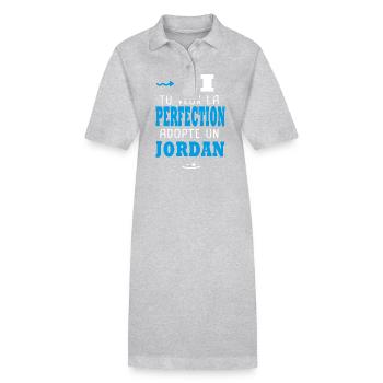 Jordan Si tu veux la perfection adopte un jordan - Robe polo bio PAIGER Stanley/Stella Femme - gris chiné - Devant
