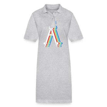 Architecte Architecture - Robe polo bio PAIGER Stanley/Stella Femme - gris chiné - Devant