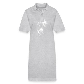 Silhouette amérindienne - Robe polo bio PAIGER Stanley/Stella Femme - gris chiné - Devant