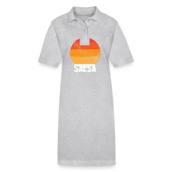 Danseuse de salsa Danseuse - Robe polo bio PAIGER Stanley/Stella Femme - gris chiné - Devant