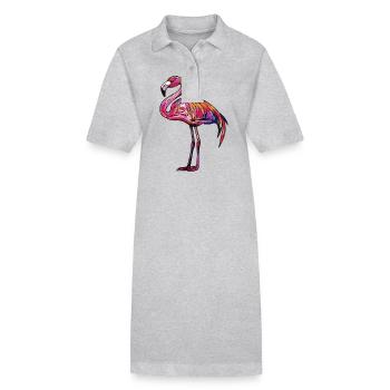 Flamingo - Stanley/Stella Frauen Bio-Polokleid PAIGER - Grau meliert - Vorne