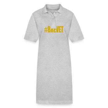 BAC. BACCALAUREAT. BREVET. DNB. EXAMEN. BRAVO - Robe polo bio PAIGER Stanley/Stella Femme - gris chiné - Devant