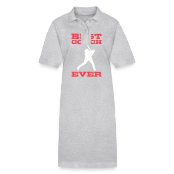 Softball Joueur Softball Entraîneur - Robe polo bio PAIGER Stanley/Stella Femme - gris chiné - Devant