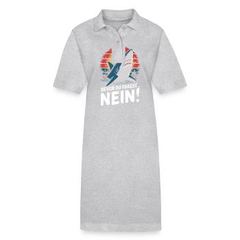 Requin Requin Requins Requin - Robe polo bio PAIGER Stanley/Stella Femme - gris chiné - Devant