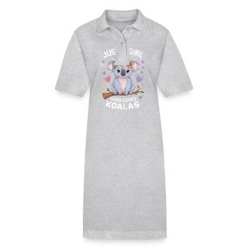 Koala Koala Koala Ours Koala Animal - Robe polo bio PAIGER Stanley/Stella Femme - gris chiné - Devant