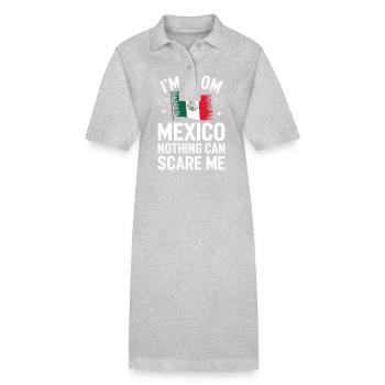 Mexique Mexique Mexicain Espagnol - Robe polo bio PAIGER Stanley/Stella Femme - gris chiné - Devant