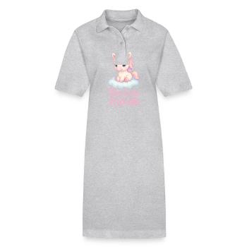 Too Cute to Handle – Baby-Einhorn mit Wolke - Stanley/Stella Frauen Bio-Polokleid PAIGER - Grau meliert - Vorne