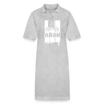 Aron dans le rôle d’Aron - Robe polo bio PAIGER Stanley/Stella Femme - gris chiné - Devant