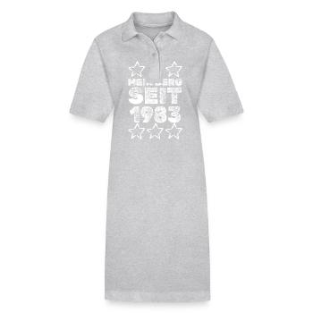 Alpiniste 1983 - Robe polo bio PAIGER Stanley/Stella Femme - gris chiné - Devant