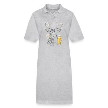 Lausbua Trachtenshirt Trachtenhemd T-Shirt Herren - Stanley/Stella Frauen Bio-Polokleid PAIGER - Grau meliert - Vorne