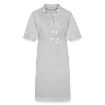 Danseuse de salsa Danseuse - Robe polo bio PAIGER Stanley/Stella Femme - gris chiné - Devant