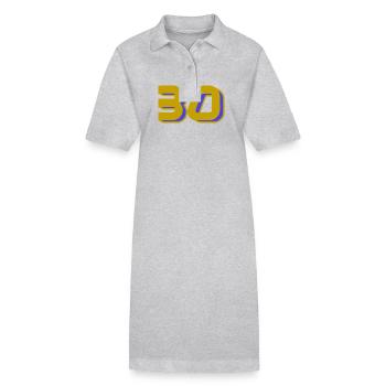 30. 30 YEARS. 30th ANNIVERSARY. 30 YEARS ANNIVERSARY. - Stanley/Stella PAIGER Organic Women’s Polo Dress - heather grey - Front