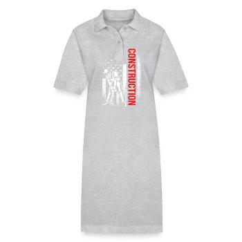 Chantier de construction - Robe polo bio PAIGER Stanley/Stella Femme - gris chiné - Devant