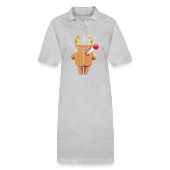 Voodoo - Stanley/Stella Frauen Bio-Polokleid PAIGER - Grau meliert - Vorne