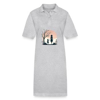 Liens éternels, une histoire mère-fille - Robe polo bio PAIGER Stanley/Stella Femme - gris chiné - Devant