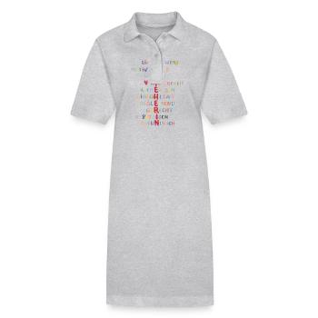 erzieherin - Stanley/Stella Frauen Bio-Polokleid PAIGER - Grau meliert - Vorne