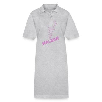 Maleah d’eau - Robe polo bio PAIGER Stanley/Stella Femme - gris chiné - Devant