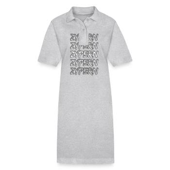 Reise Zypern - Stanley/Stella Frauen Bio-Polokleid PAIGER - Grau meliert - Vorne