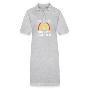 Enseignants de collège - Robe polo bio PAIGER Stanley/Stella Femme - gris chiné - Devant