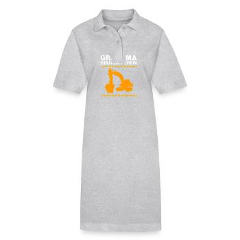 Baustelle Kindergeburtstag - Stanley/Stella Frauen Bio-Polokleid PAIGER - Grau meliert - Vorne
