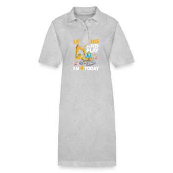 Baustelle Kindergeburtstag - Stanley/Stella Frauen Bio-Polokleid PAIGER - Grau meliert - Vorne