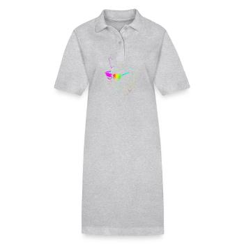 Rave Raver Musique techno Techno basse Table de mixage - Robe polo bio PAIGER Stanley/Stella Femme - gris chiné - Devant