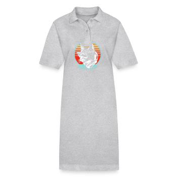 Rave Raver Musique techno Techno basse Table de mixage - Robe polo bio PAIGER Stanley/Stella Femme - gris chiné - Devant