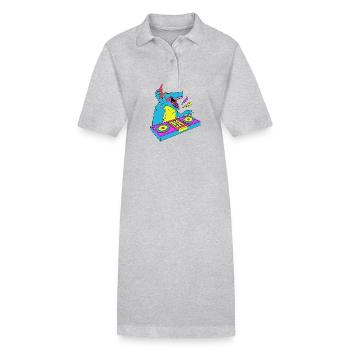 Rave Raver Musique techno Techno basse Table de mixage - Robe polo bio PAIGER Stanley/Stella Femme - gris chiné - Devant
