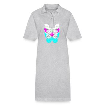 Rave Raver Musique techno Techno basse Table de mixage - Robe polo bio PAIGER Stanley/Stella Femme - gris chiné - Devant