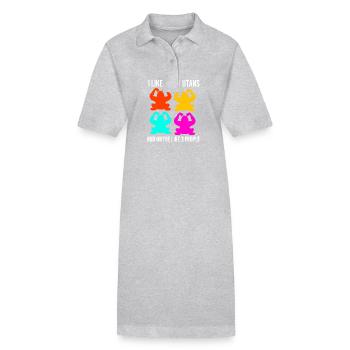 Orang-outan - Robe polo bio PAIGER Stanley/Stella Femme - gris chiné - Devant