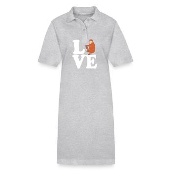 Orang Utan - Stanley/Stella Frauen Bio-Polokleid PAIGER - Grau meliert - Vorne