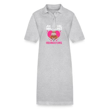 Orang Utan - Stanley/Stella Frauen Bio-Polokleid PAIGER - Grau meliert - Vorne