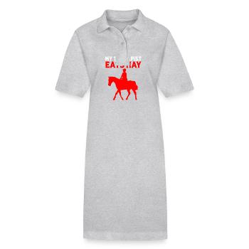 Dressage Dressage Cheval Dressage Cavalier - Robe polo bio PAIGER Stanley/Stella Femme - gris chiné - Devant