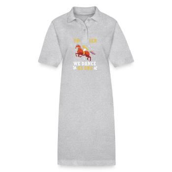 Dressage Dressage Cheval Dressage Cavalier - Robe polo bio PAIGER Stanley/Stella Femme - gris chiné - Devant