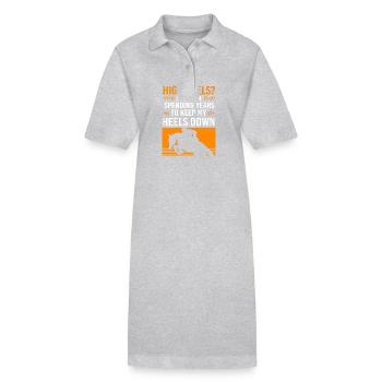 Dressage Dressage Cheval Dressage Cavalier - Robe polo bio PAIGER Stanley/Stella Femme - gris chiné - Devant