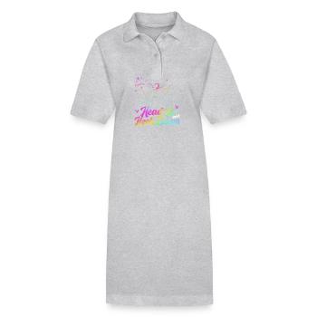 Dressage Dressage Cheval Dressage Cavalier - Robe polo bio PAIGER Stanley/Stella Femme - gris chiné - Devant