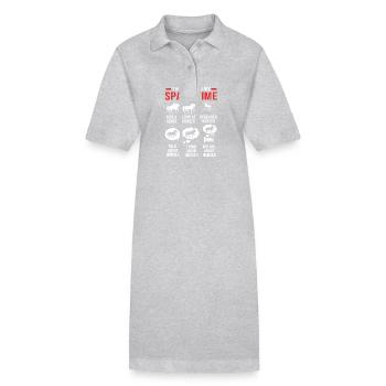 Dressage Dressage Cheval Dressage Cavalier - Robe polo bio PAIGER Stanley/Stella Femme - gris chiné - Devant