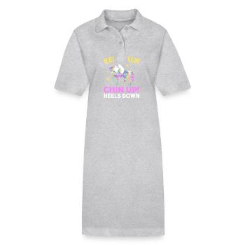 Dressage Dressage Cheval Dressage Cavalier - Robe polo bio PAIGER Stanley/Stella Femme - gris chiné - Devant