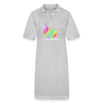 Narwal - Stanley/Stella Frauen Bio-Polokleid PAIGER - Grau meliert - Vorne